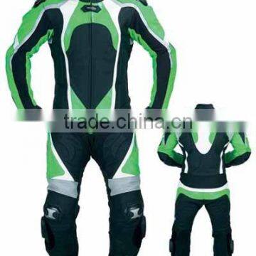 Leather Motorcycle One Piece racing suits/Kwasaki Motorbike,Motorcycle racing leather One piece suit