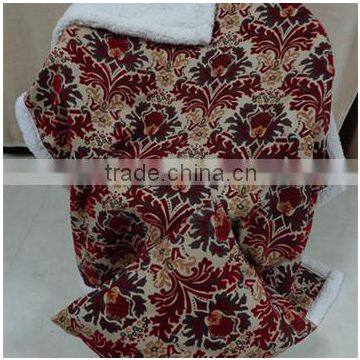 super soft thick warm knitted flower lamb fleece blanket