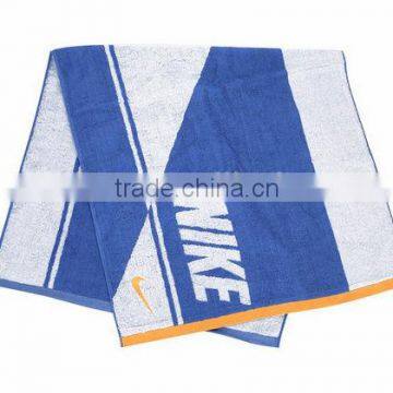 Custom logo jacquard sports towel- yarn-dyed jacquard golf towel