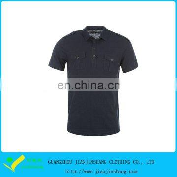 Combed Pima Cotton Double Pockets Slim Fitted Man's Golf Shirts