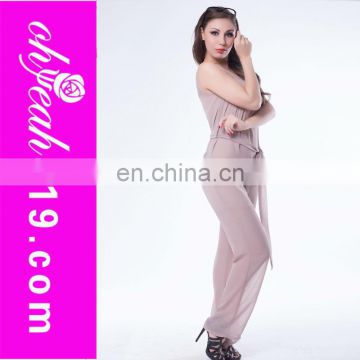 Wholesale full colors factory price jumpsuit with belt ladies office wear clothing