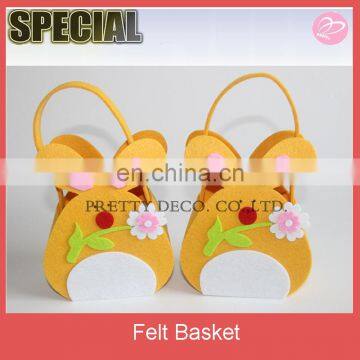 Bunny shaped felt easter egg basket