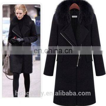 2016 new design Star Style autumn wool long wholesale price winter coat