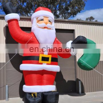 Christmas Inflatable Santa Claus With Christmas Gift, Inflatable Santa Christmas Outdoor Decor