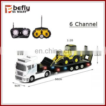 Hot sale six function plastic toy rc trailer