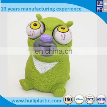 Custom Soft vinyl squeeze toy,Making vinyl eye pop squeeze toys,OEM soft vinyl eyes pop out squeeze toys