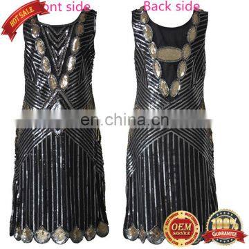 BestDance 1920s Gold Flapper Dress Great Gatsby Charleston 20s Abbey Sequins Costume