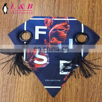 Print Fabric Applique Patch With Tassel photo-2