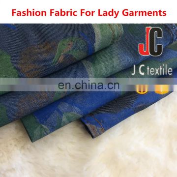 High quality tencel printed colored denim fabric