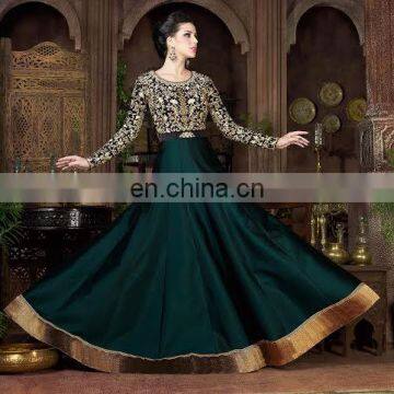 Party wear black green elegant embroidered suits for girls and woman