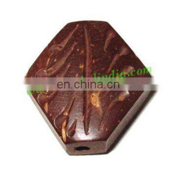 Handmade coconut shell beads, size : 21x20x8mm BWCCN005