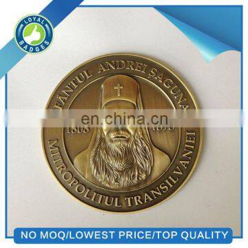 custom 3D antique gold challenge coins