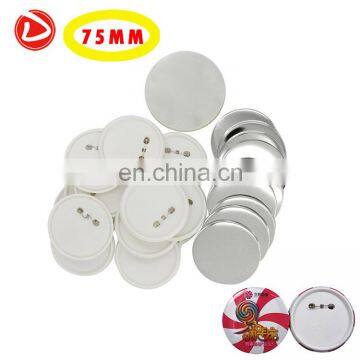 Round Raw Button Material of 75mm pin badge componets parts material