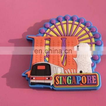 3D Singapore merlion shaped soft pvc fridge magne