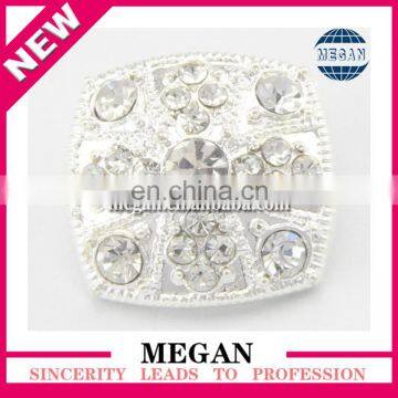 wholesale rectangle white rhinestone acrylic button for headband decoration