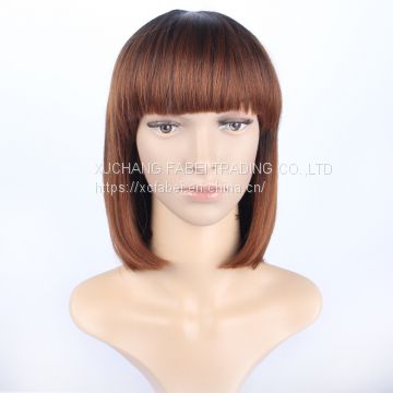 Short fashion style top quality hot selling virgin human hair wig