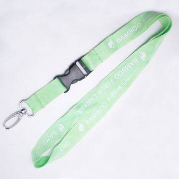 Hot Sales Eco-friendly Bamboo Materials Silkscreen Printing Lanyard photo-3