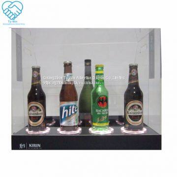 2018 new multifunction acrylic wine bottle display holder stand for 4 5 bottles