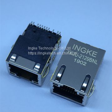 Ingke YKJU-2129BNL 100% cross 7498011122 Single Port SMT 100 Base-T Magnetic RJ45 Connectors