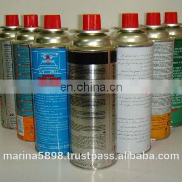 BUTANE GAS CARTRIDGE 220g Nozzle vavle / TPED EN417 / PIE MARK / APPRAGAZ / 4 pcs shrink wrap /