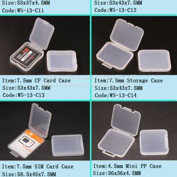WEISHENG Multi 4 Slots CF SD Card Holder SD Memory Cards Small Memory Micro Card Boxes TF MMC Card Case Plastic photo-5