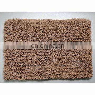 Microfibre Bath Mat with SEBS Anti-Slip Backing Shaggy Solid Chenille Mat