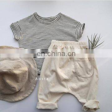 Best Seller 2020 Children Boys Long Linen Harem Pants Fashion Child Clothes with Fast Delivery