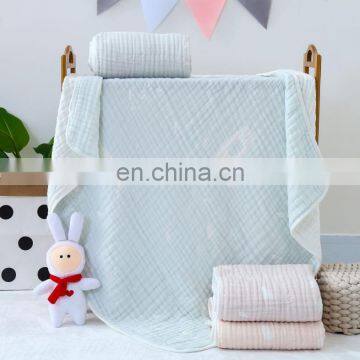 2020 New Design Small MOQ Drop Shipping 6 Layers Cartoon Animal Reactive Printing 100 Cotton Gauze Baby Swaddle Muslin Blanket photo-5