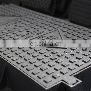 High strength ductile iron hinged manhole cover