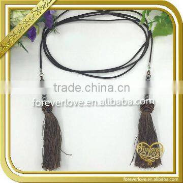 Hot sale brown twisted rope braid knot tassel for curtains FT-017