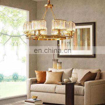 European Energy Saving Large Golden Luxury Crystal Chandelier Round K9 Crystal Chandelier Lighting photo-5