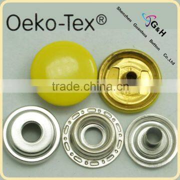 metal press button with paint color