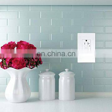 TOPELE 20Amp GFCI Outlet, Indicator With LED Light, Nylon Wall Plate and Screws Included Wall Electric Sockplastic Socket Shell photo-4