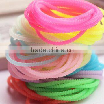 Silicone Bracelet Woman Wristband Hand Mosquito Repellent Neon Luminous Elastic Hair Band Quality Choice photo-3