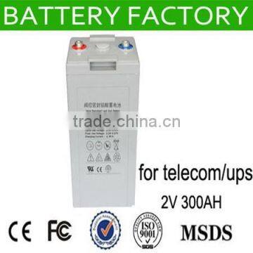 free maintenance deep cycle rechargeable solar battery 2V 300AHsolar power battery 200AH 300AH battery 2v