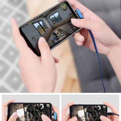 USB Cable Double Elbow Charging Data Cable 2.4A Suitable for Samsung Huawei Xiaomi With LED Indicator photo-2