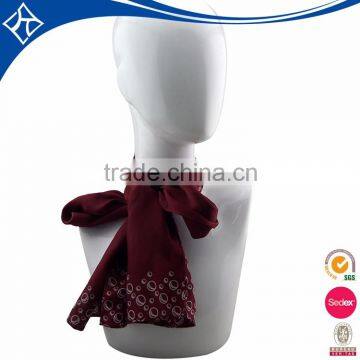 Long Red Women Printed Scarf With White Bubble photo-3