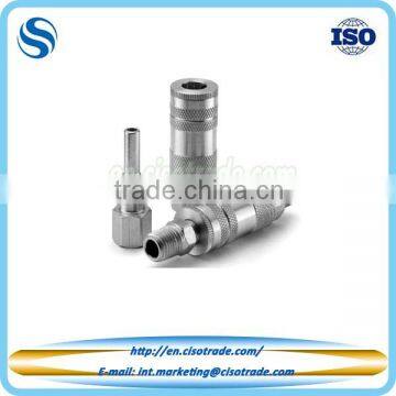 Pneumatic quick release coupling, long stem series manual connect, quick connect couplers