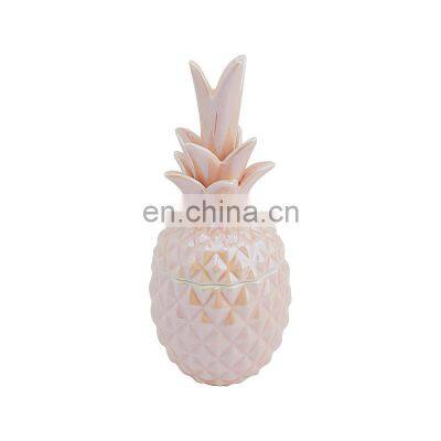 pineapple shape ceramic candle cookie jar