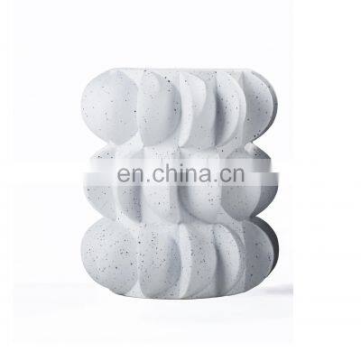 Nordic Galaxy Modern Fashion Geometric Spiral Black And White Decorative Ceramic Vase for Home Decor