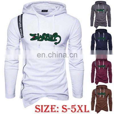 Wholesale custom brand men's long-sleeved hooded casual sports sweater plus size pullover S-5XL