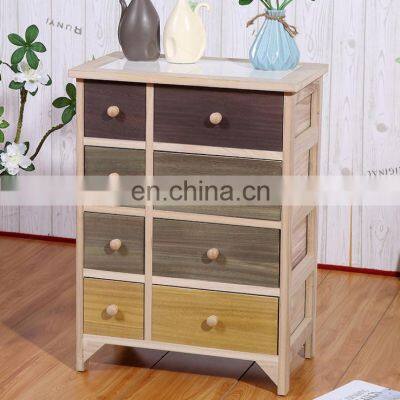 Solid wood living room cabinet bedroom sundries drawer storage cabinet multi-layer wooden storage cabinet