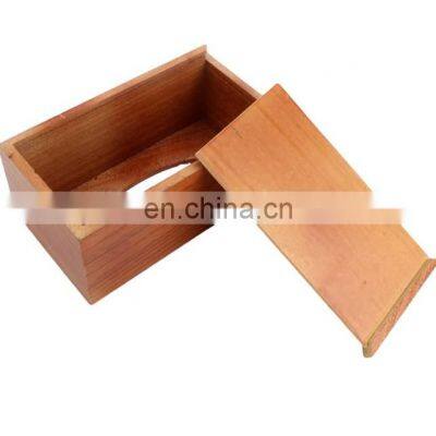 High Quality Wooden Bamboo Square Tissue Paper Holder Tissue Box photo-5