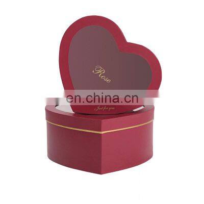 Recycled Paper Big Clear Hearted Shaped Chocolate Box Paper Boards for Gifts Display