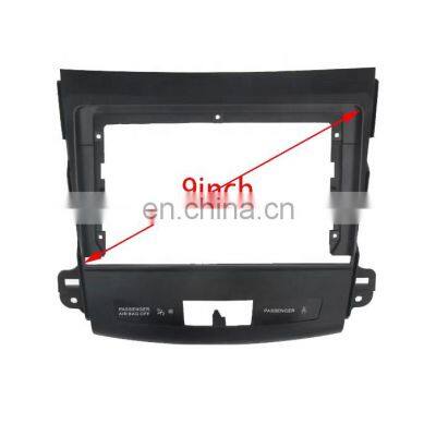 9 Inch Car Radio Face Frame For 2006-2012 OUTLANDER Dashboard Mounting Frame With Power Cable