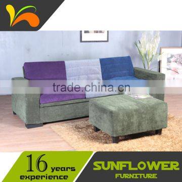 Household goods sectional sofa portable sofa bed with stool