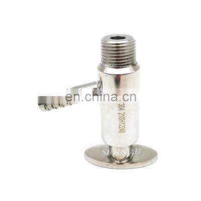 Food Grade Sanitary Sample Valve Stainless Steel Thread Aseptic Sampling Valve