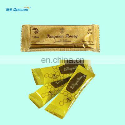 Honey small sachet and honey stick packet vertical heating mixing packing filling and sealing machine price