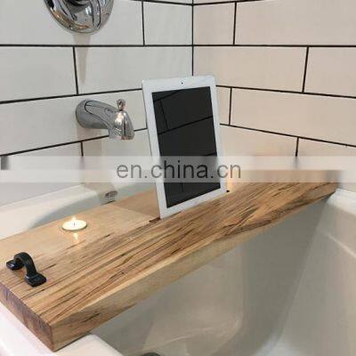 Japanese Style Minimalist Eco Friendly Premium Bamboo Bathtub Caddy Tray With handle