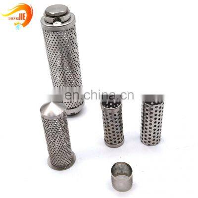 304 316 stainless steel wire mesh metallic filters Cylinder Perforated filter Tube